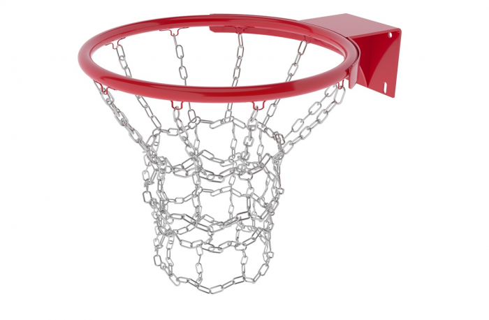 Кольцо баскетбольное №7 СТАНДАРТ Антивандал с метал. сеткой (КРАСНЫЙ)