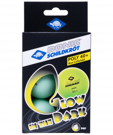 Мяч для настольного тенниса Glow in the dark, 6 шт. Donic
