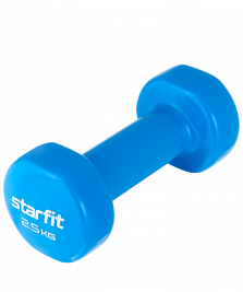 Гантель виниловая DB-101 2,5 кг, синий Starfit