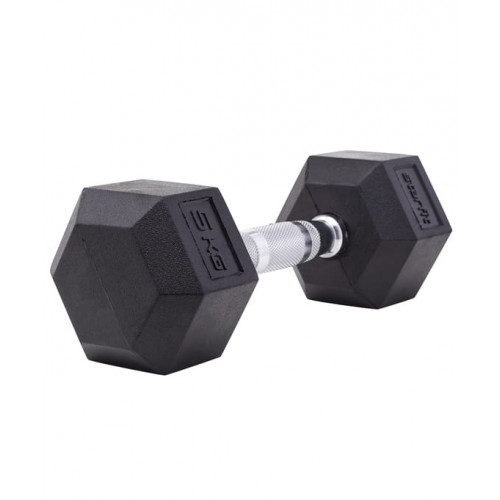Гантель гексагональная DB-301 5 кг, обрезиненная, черный Starfit
