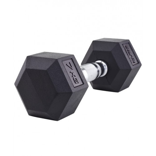 Гантель гексагональная DB-301 7 кг, обрезиненная, черный Starfit