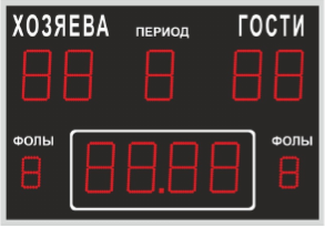 Универсальное табло 1000 х 750 х 44 мм (радиопульт, сирена)